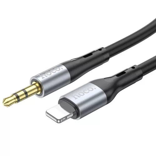 HOCO kábel AUX Jack 3,5 mm to Lightning UPA22 1 m fekete