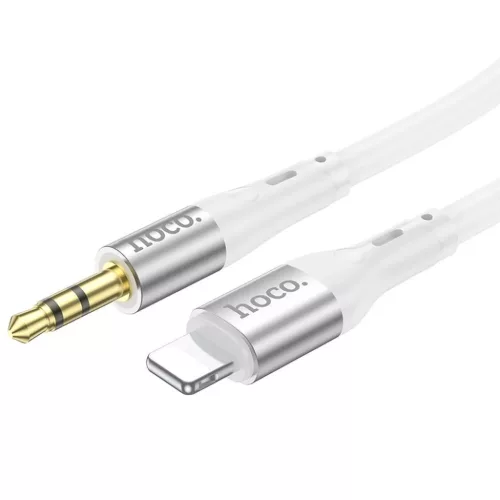 HOCO kábel AUX Jack 3,5 mm - Lightning UPA22 1 m fehér