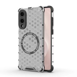   Techsuit - HoneyComb Shield MagSafe - Samsung Galaxy S25 Edge - Fehér tok