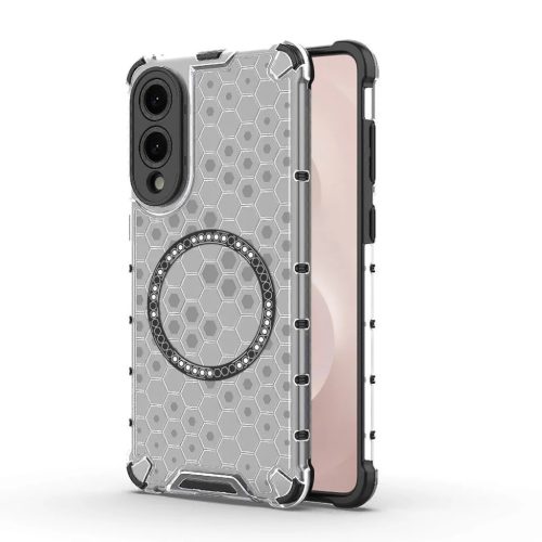 Techsuit - HoneyComb Shield MagSafe - Samsung Galaxy S25 Edge - Fehér tok