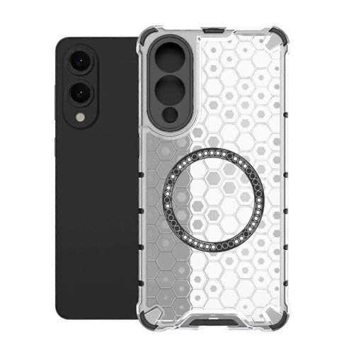 Techsuit - HoneyComb Shield MagSafe - Samsung Galaxy S25 Edge - Fehér tok