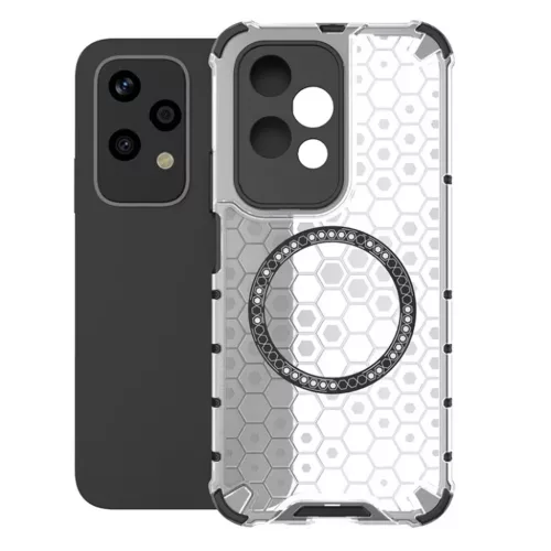 Techsuit - HoneyComb Pajzs MagSafe - Honor 200 Lite - Fehér tok