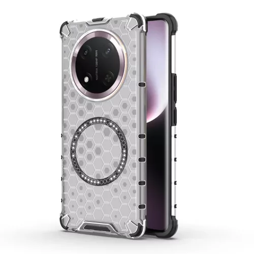 Honor Magic7 Lite / X9c Fehér Techsuit HoneyComb Shield MagSafe tok