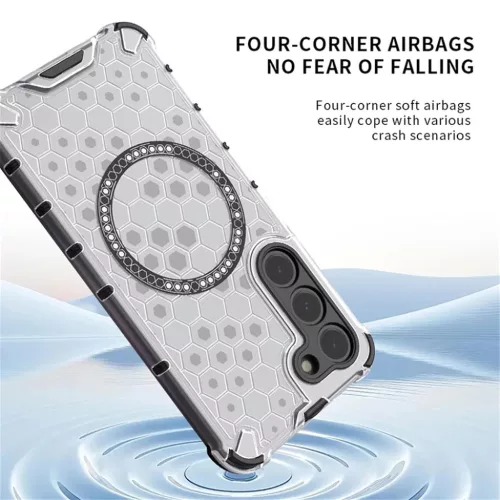 Honor Magic7 Lite / X9c Fehér Techsuit HoneyComb Shield MagSafe tok