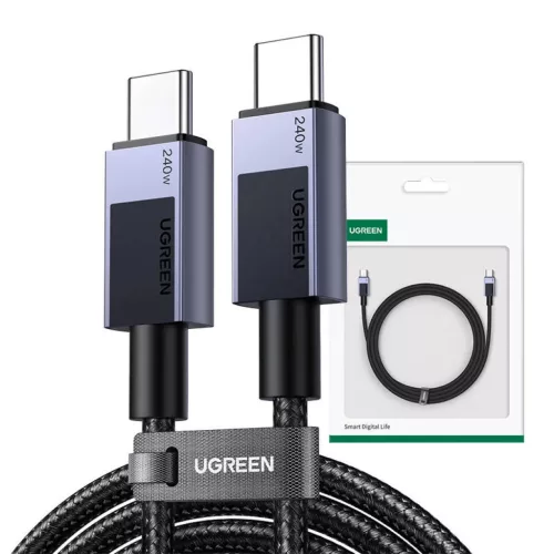 Ugreen USB-C - USB-C PD Gyors Töltőkábel L513 (Űrszürke) 2m