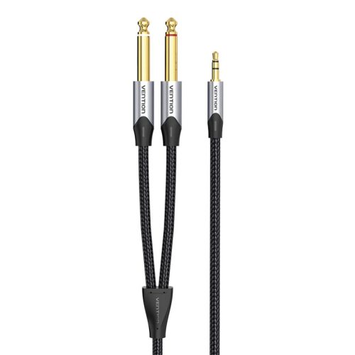 3,5 mm-es férfi - 2x 6,35 mm-es férfi audiokábel Vention BARHL 10m