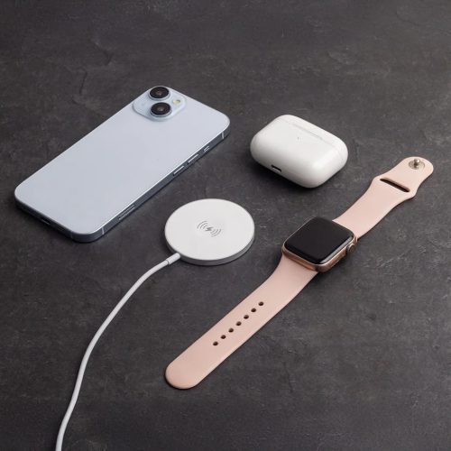 Forever MAWC-400 mágneses vezeték nélküli töltő 15W fehér 3az1-ben