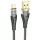 USB A Lightning kábel Hoco 2,4A 1,2 m U121 fekete átlátszó