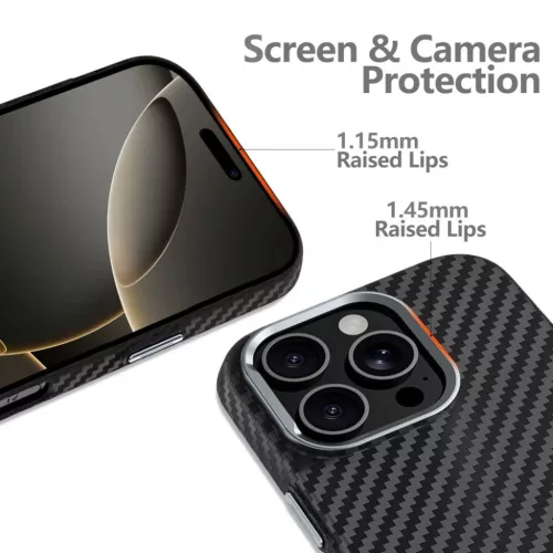 Tech-protect Ion Carbon Magsafe Samsung Galaxy S25 Ultra fekete/ezüst tok