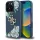 iPhone 16 Pro kék Guess Grained Roses Big 4G logó tok