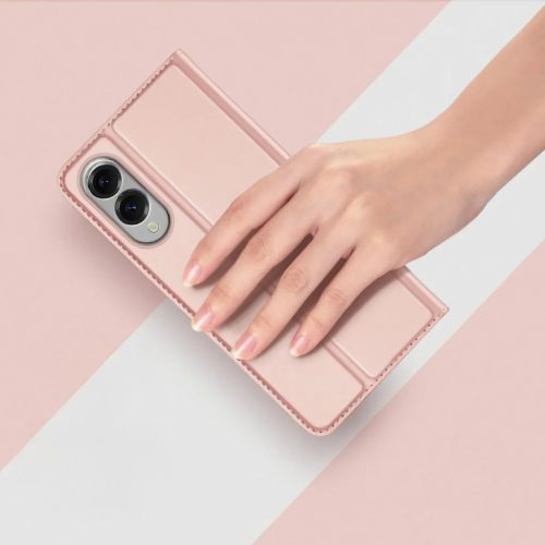 Samsung Galaxy S25 Edge rózsaszín DUX DUCIS SKIN PRO tárca tok