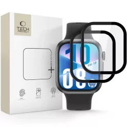   Tech-Protect Glass Flex+ 2-csomag Huawei Watch Fit 3 / 4 Fekete üvegfólia