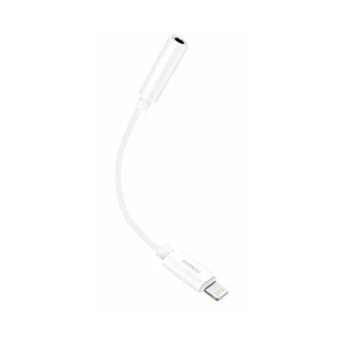 FONENG adapter BM20 Lightning - JACK 3.5MM 0.1M Fehér