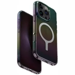  Uniq Iridescia Magclick Töltőtok iPhone 16 Pro-hoz - Fekete tok