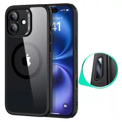   iPhone 16 Átlátszó Fekete ESR Klasszikus Hibrid HaloLock tok
