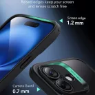 iPhone 16 Átlátszó Fekete ESR Klasszikus Hibrid HaloLock tok
