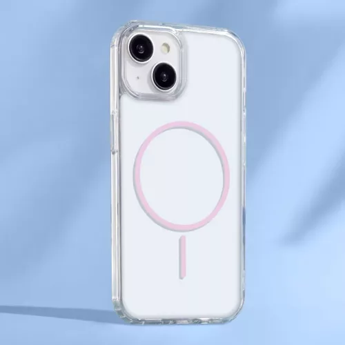 Anti Shock Thin Mag tok iPhone 16 Pro 6,3"-hoz rózsaszín tok