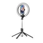 Blavec Selfie Ring lámpa Aura LED Ring P55 25cm állvány + távirányító + 2,3 méter (RLP55-TRB23) fekete