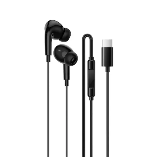 Borofone Vezetékes Fülhallgató BM100 Pro Fuente mikrofonnal Type C (DAC) fekete