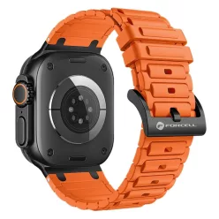   FORCELL F-DESIGN FA06 szilikon szíj az APPLE Watch 38 / 40 / 41 mm narancssárga
