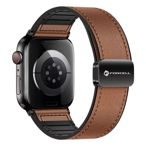 FORCELL F-DESIGN FA21 öko bőrszíj Apple Watch 38 / 40 / 41 mm barna