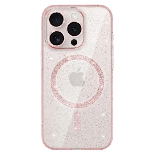 Glitter Magsafe tok Samsung Galaxy S25 Edge pink clear