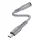 Techsuit - Prémium Hang Adapter SoundFleX (AC1) - Type-C - 3,5 mm Jack, Hi-Fi Minőség, DAC Chip, Szilikagél, 0,1 m - Szürke