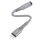Techsuit - Prémium Kábel Adapter SoundFleX (AC2) - Villámcsatlakozó 3,5 mm-es Jackhez, Hi-Fi Minőség, DAC Chip, Szilikagél, 0,1m - Szürke
