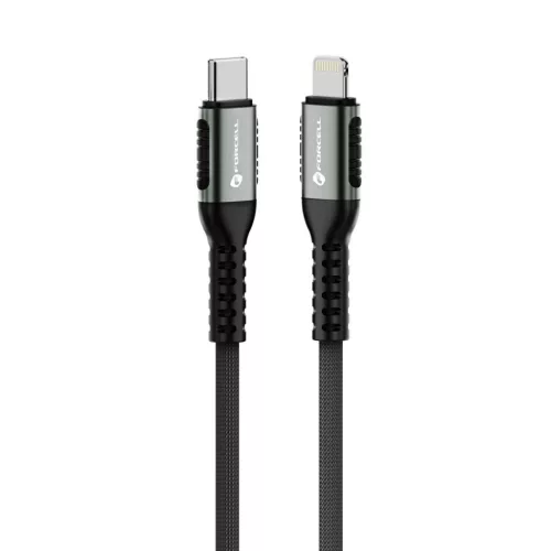 FORCELL F-ENERGY C259 kábel Type C - Lightning PD 3A 27W Cafule 0,5 m fekete