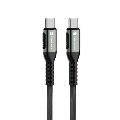 FORCELL F-ENERGY C263 kábel Type C - Type C QC4.0 PD 5A 240W Cafule 0,25 m fekete