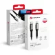 FORCELL F-ENERGY C260 kábel Type C és Type C QC4.0 PD 5A 100W Cafule 0,5 m fekete