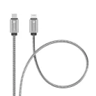 FORCELL F-ENERGY Metal C238 kábel Type C Lightning-hez PD 3A 27W 2 m ezüst
