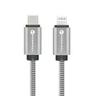 FORCELL F-ENERGY Metal C238 kábel Type C Lightning-hez PD 3A 27W 2 m ezüst