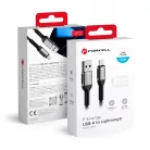 FORCELL F-ENERGY C257 Lightning USB kábel 2,4A 12W Cafule 0,25 m fekete