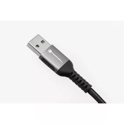 FORCELL F-ENERGY C257 Lightning USB kábel 2,4A 12W Cafule 0,25 m fekete