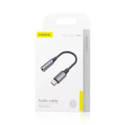 FONENG adapter BM30 USB-C - JACK 3.5MM 0.14M Fekete