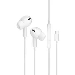  JELLICO vezetékes fülhallgatók EP3A USB-C mikrofonnal 1.2M Fehér