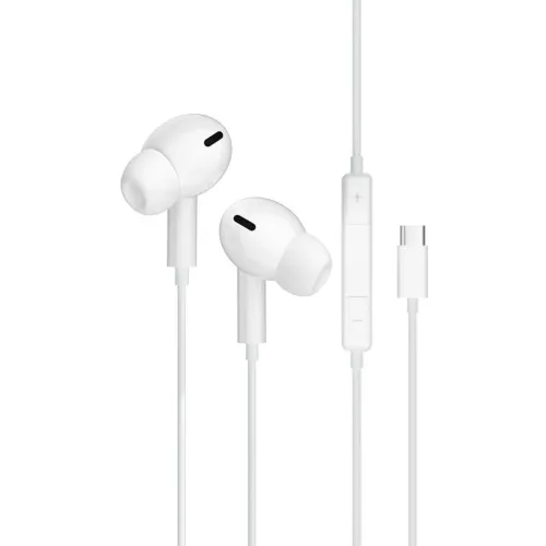 JELLICO vezetékes fülhallgatók EP3A USB-C mikrofonnal 1.2M Fehér