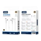 JELLICO vezetékes fülhallgatók EP3A USB-C mikrofonnal 1.2M Fehér