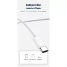 JELLICO vezetékes fülhallgatók EP3A USB-C mikrofonnal 1.2M Fehér