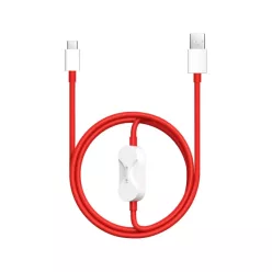 OnePlus SUPERVOOC 2in1 Töltő és Adatkábel 8A 1,2m Piros