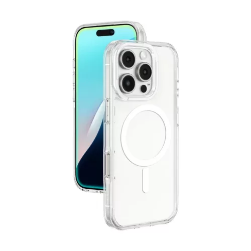 AmazingThing Minimal Mag tok mágneses gyűrűvel iPhone 16 Pro-hoz - Átlátszó