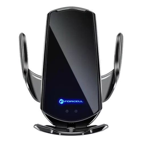 FORCELL autós tartó vezeték nélküli töltéssel automata érzékelővel + mágneses adapterekkel HS1 15W fekete