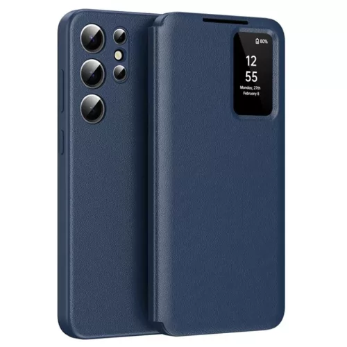 Samsung Galaxy S25 Ultra Kék Techsuit SmartView Sorozat tok
