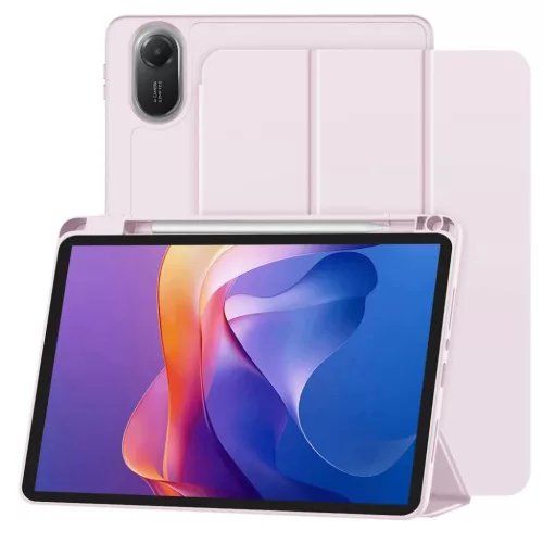 Techsuit - Flex Trifold (ceruzatartóval) - Xiaomi Redmi Pad 2 - Rózsaszín tok