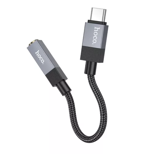 Adapter AUX USB C (férfi) - Jack 3,5 mm (női) Hoco UPA32C fekete