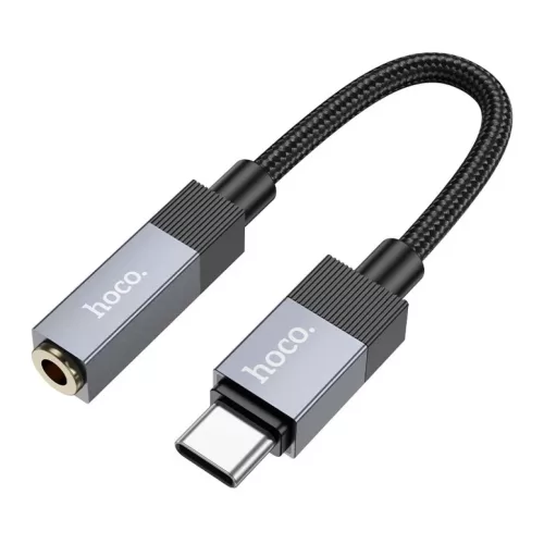 Adapter AUX USB C (férfi) - Jack 3,5 mm (női) Hoco UPA32C fekete