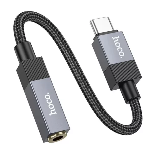 Adapter AUX USB C (férfi) - Jack 3,5 mm (női) Hoco UPA32C fekete