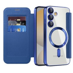   Techsuit - SmartMag könyvtok - Samsung Galaxy S24 FE - Kék tok