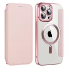 iPhone 14 Pro Max Rózsaszín Techsuit SmartMag könyvtok